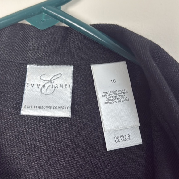 Emma James Black Sleeveless Sheath Button Down Dress with Collar and Belt - Picture 5 of 8